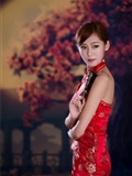 Beautiful Winnie snow red cheongsam sexy charming(3)